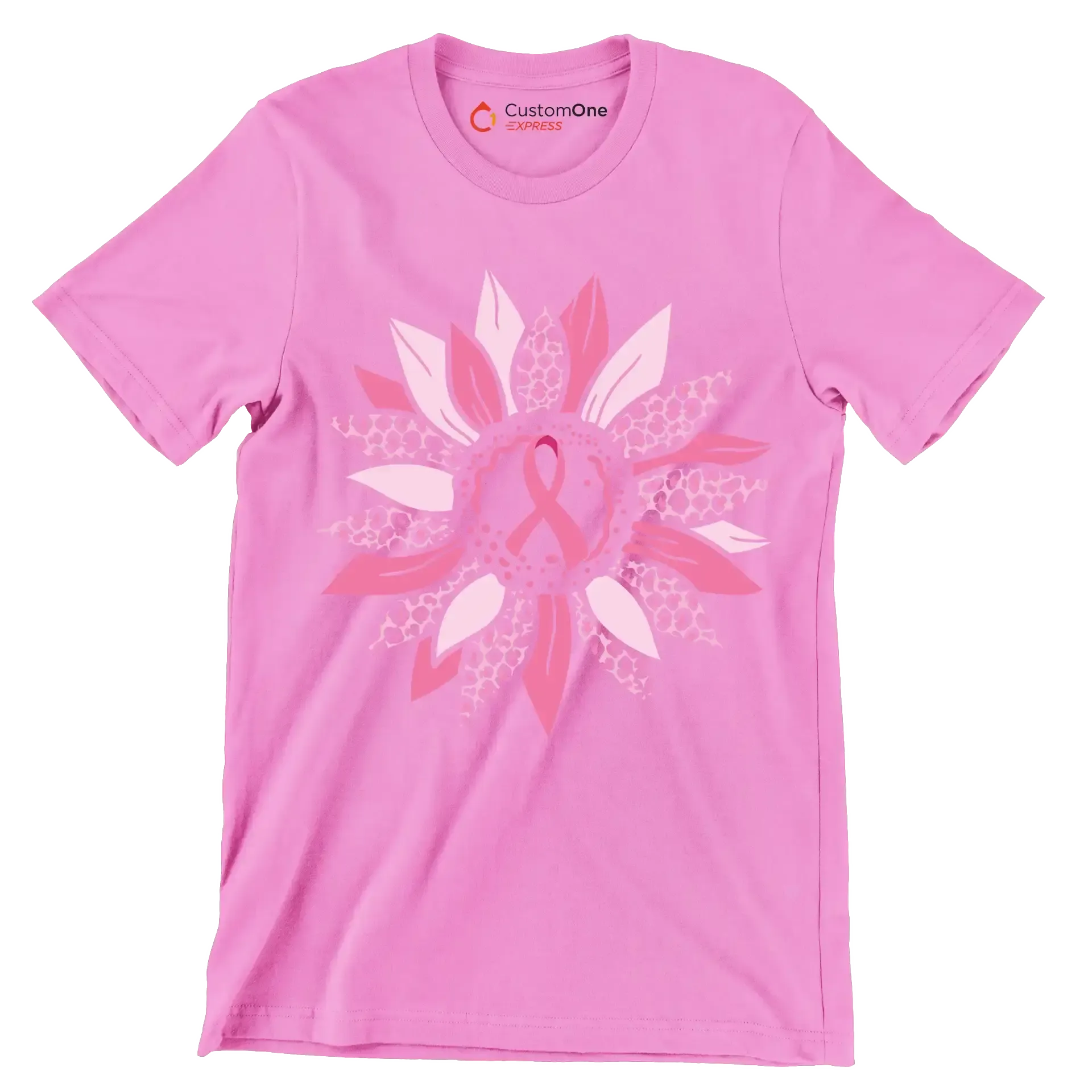 Pegcine - Breast Cancer Awareness T-Shirt-Pink-S-Custom One Express