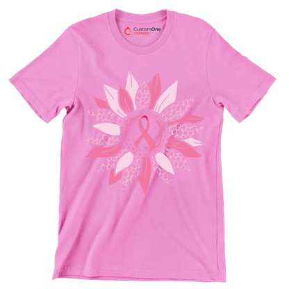 Pegcine - Breast Cancer Awareness T-Shirt-Pink-S-Custom One Express