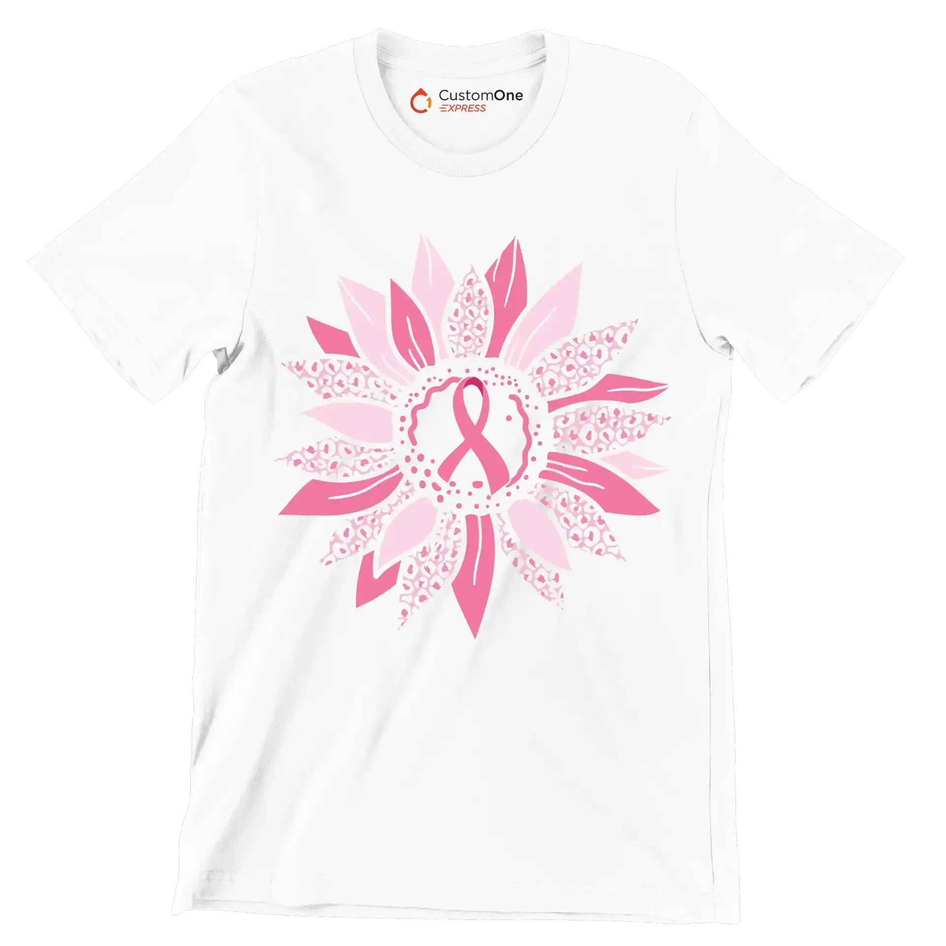 Pegcine - Breast Cancer Awareness T-Shirt-White-S-Custom One Express
