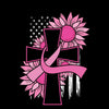 Pegcine cross - Breast Cancer Awareness T-Shirt-Black-S-Custom One Express