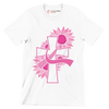 Pegcine cross - Breast Cancer Awareness T-Shirt-White-S-Custom One Express