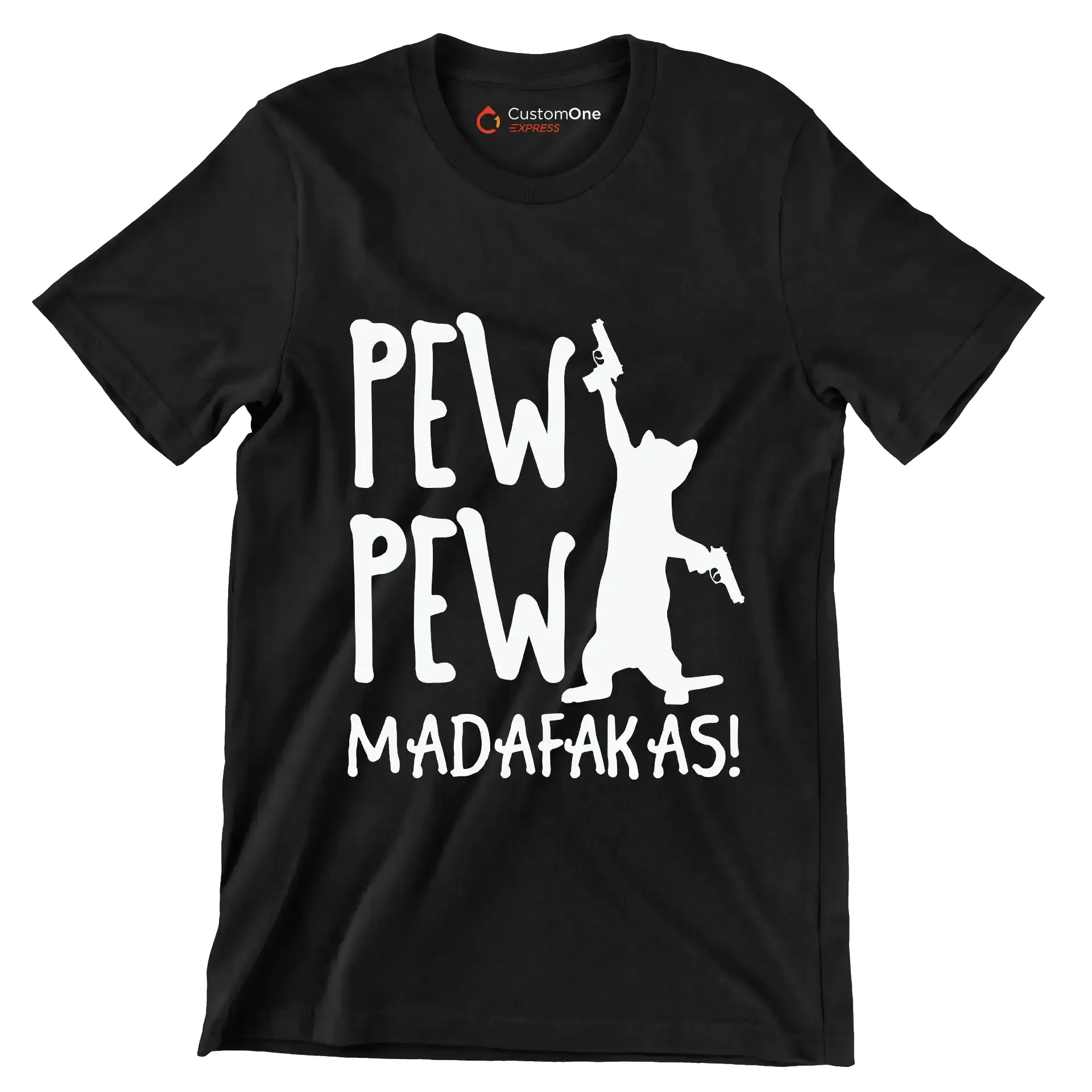 Pew Madafakas Cats Summer Pew - Cat Themed T-Shirt-Black-S-Custom One Express