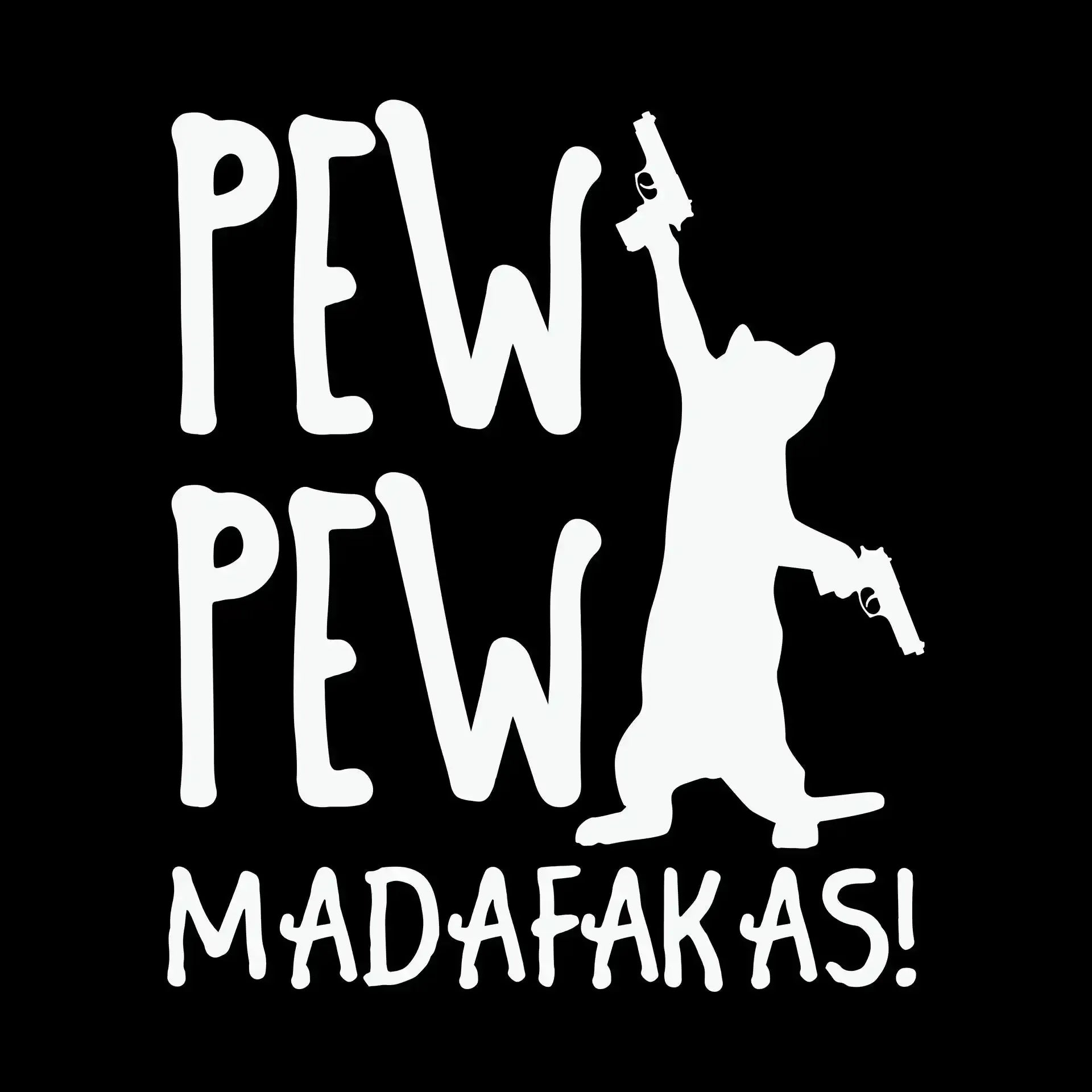 Pew Madafakas Cats Summer Pew - Cat Themed T-Shirt-Black-S-Custom One Express