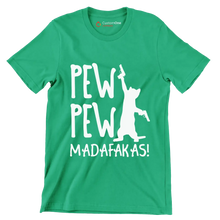 Pew Madafakas Cats Summer Pew - Cat Themed T-Shirt-Green-S-Custom One Express