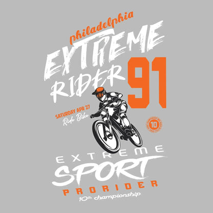 Philadelphia EXTREME RIDER 91 SATURDAY APR 27 Ride Bike EXTREME SPORT PRO RIDER 10th championship - Bicycle Themed T-Shirt-Black-S-Custom One Express