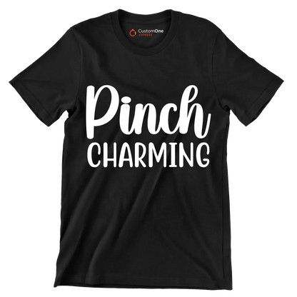 Pinch Charming - St. Patrick's Day T-Shirt-Black-S-Custom One Express