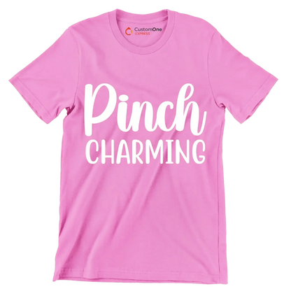 Pinch Charming - St. Patrick's Day T-Shirt-Pink-S-Custom One Express