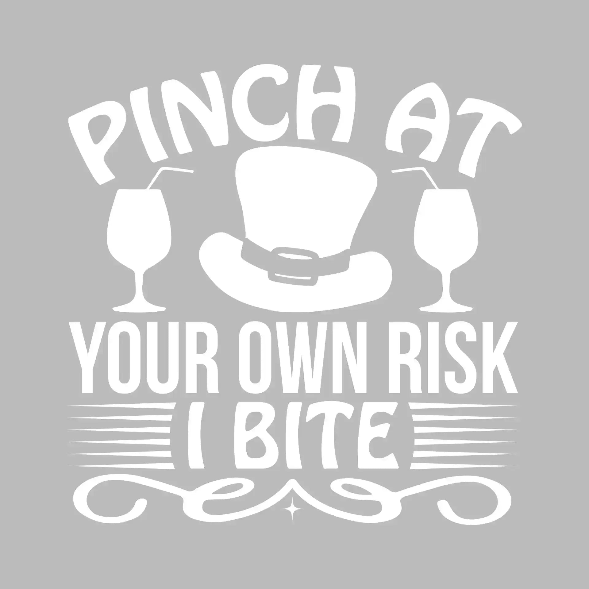 Pinch at your own risk I bite - St. Patrick's Day T-Shirt-Black-S-Custom One Express