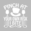 Pinch at your own risk I bite - St. Patrick's Day T-Shirt-Black-S-Custom One Express