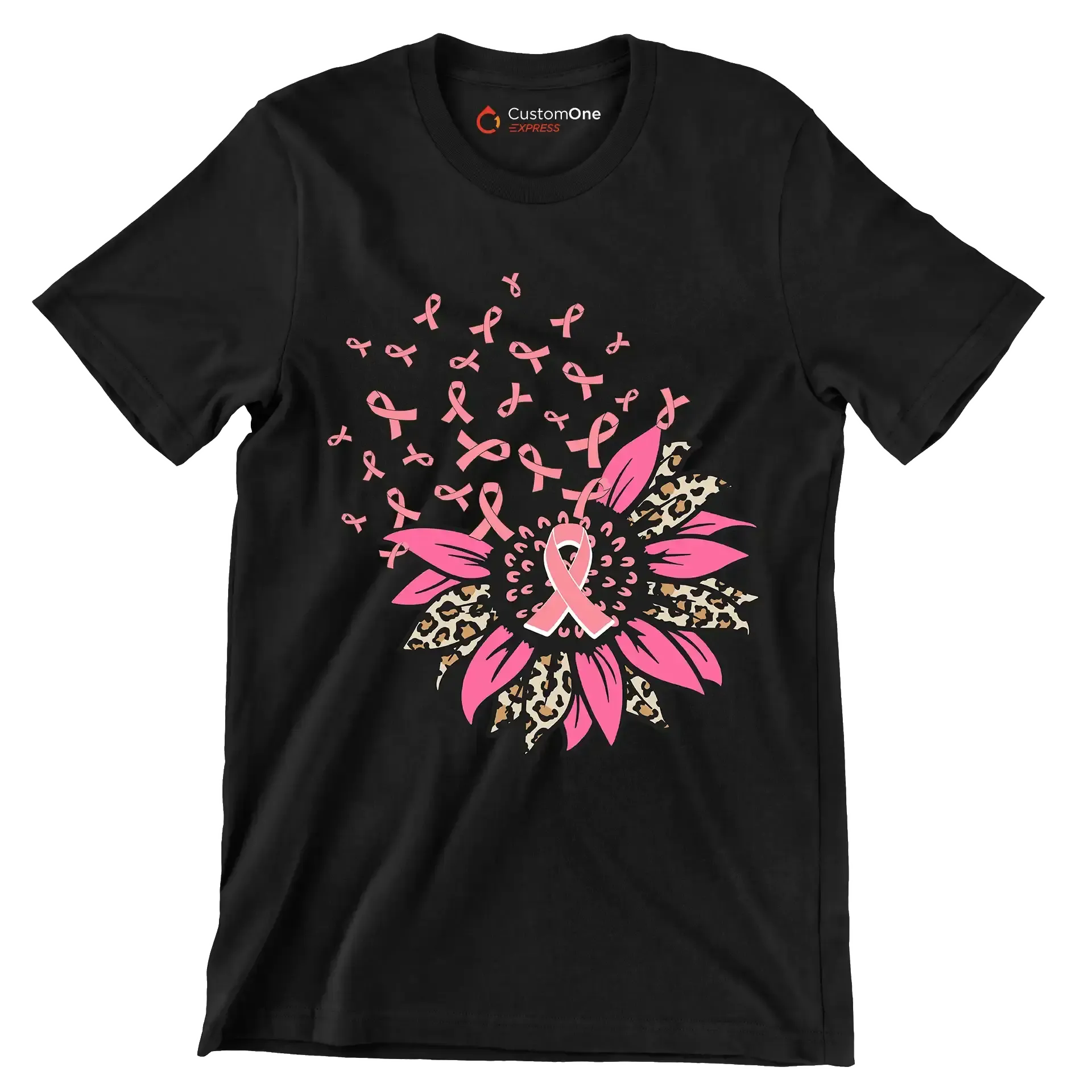 Pink Ribbon Flower - Breast Cancer Awareness T-Shirt