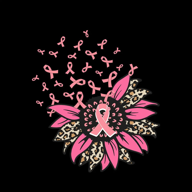 Pink Ribbon Flower - Breast Cancer Awareness T-Shirt