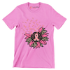 Pink Ribbon Flower - Breast Cancer Awareness T-Shirt-Pink-S-Custom One Express