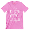 If my mouth doesn't say it my face definitely will - Sarcasm Themed T-Shirt