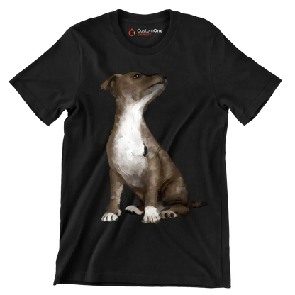 Pitbull_Mix - Dog Themed T-Shirt-Black-S-Custom One Express