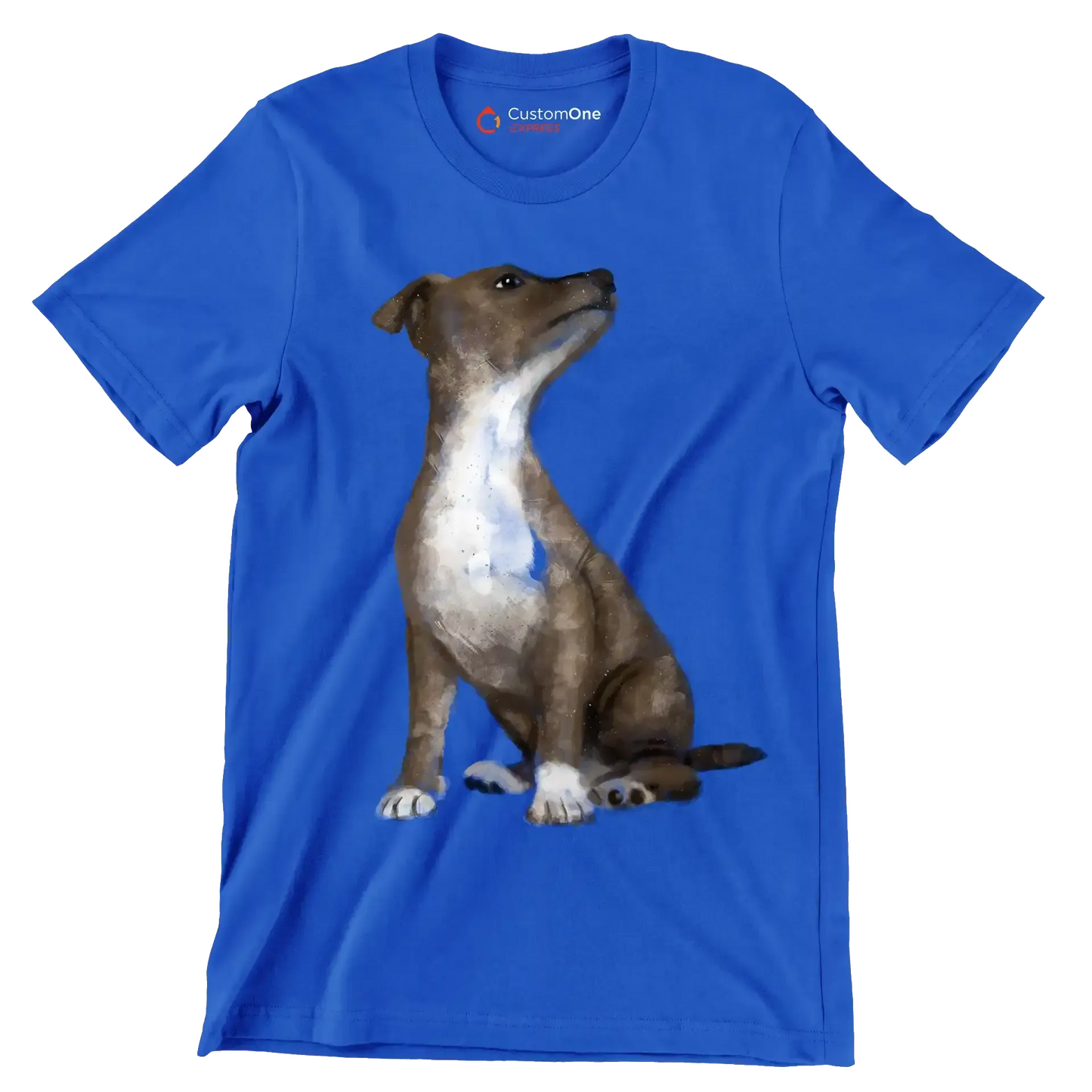 Pitbull_Mix - Dog Themed T-Shirt-Blue-S-Custom One Express