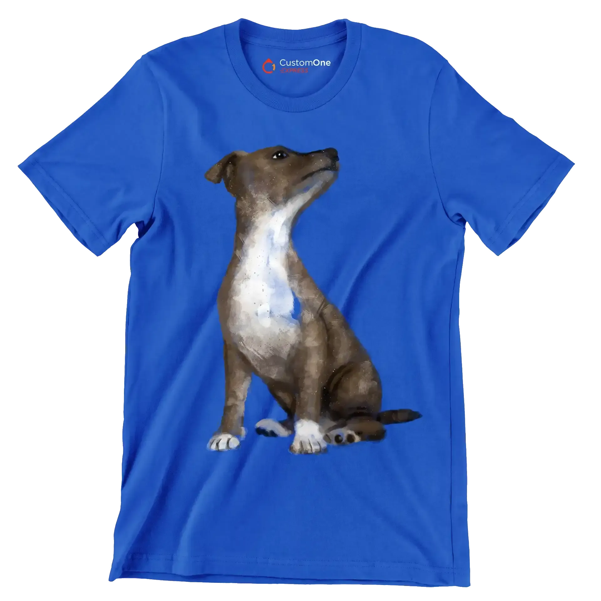 Pitbull_Mix - Dog Themed T-Shirt-Blue-S-Custom One Express