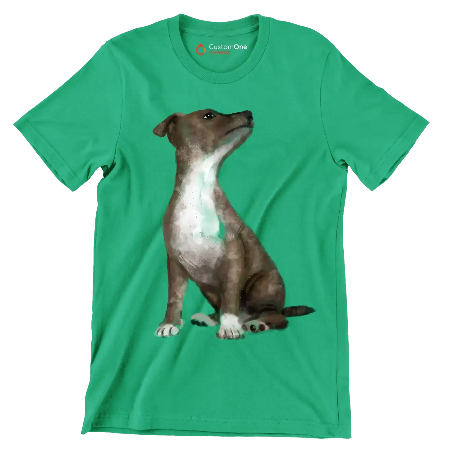 Pitbull_Mix - Dog Themed T-Shirt-Green-S-Custom One Express
