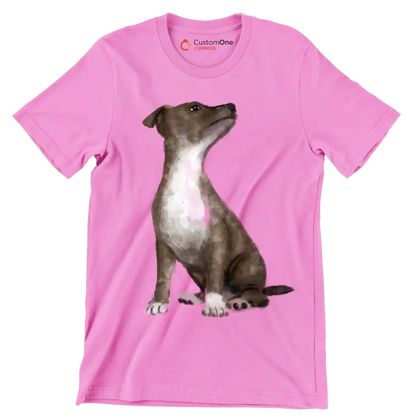 Pitbull_Mix - Dog Themed T-Shirt-Pink-S-Custom One Express