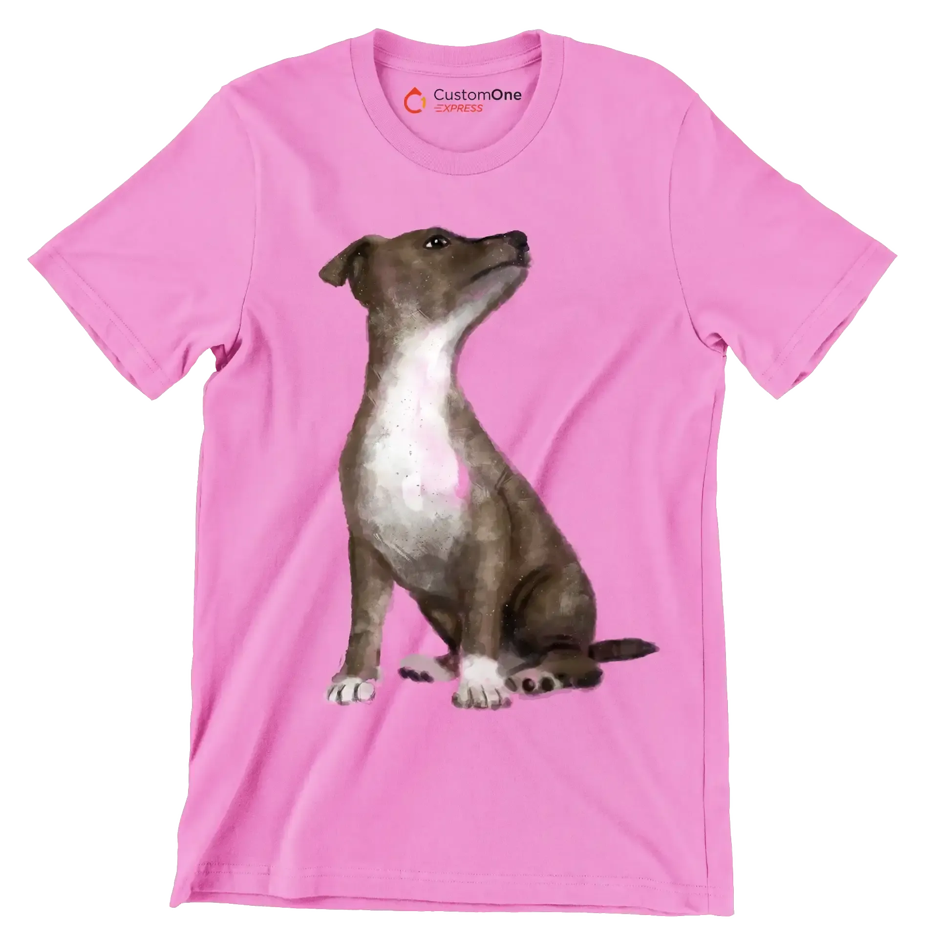 Pitbull_Mix - Dog Themed T-Shirt-Pink-S-Custom One Express
