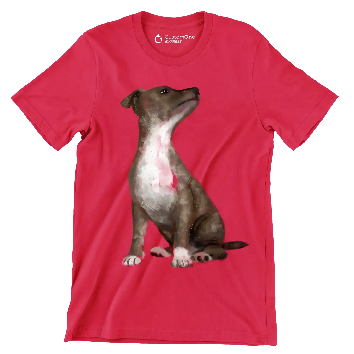 Pitbull_Mix - Dog Themed T-Shirt-Red-S-Custom One Express
