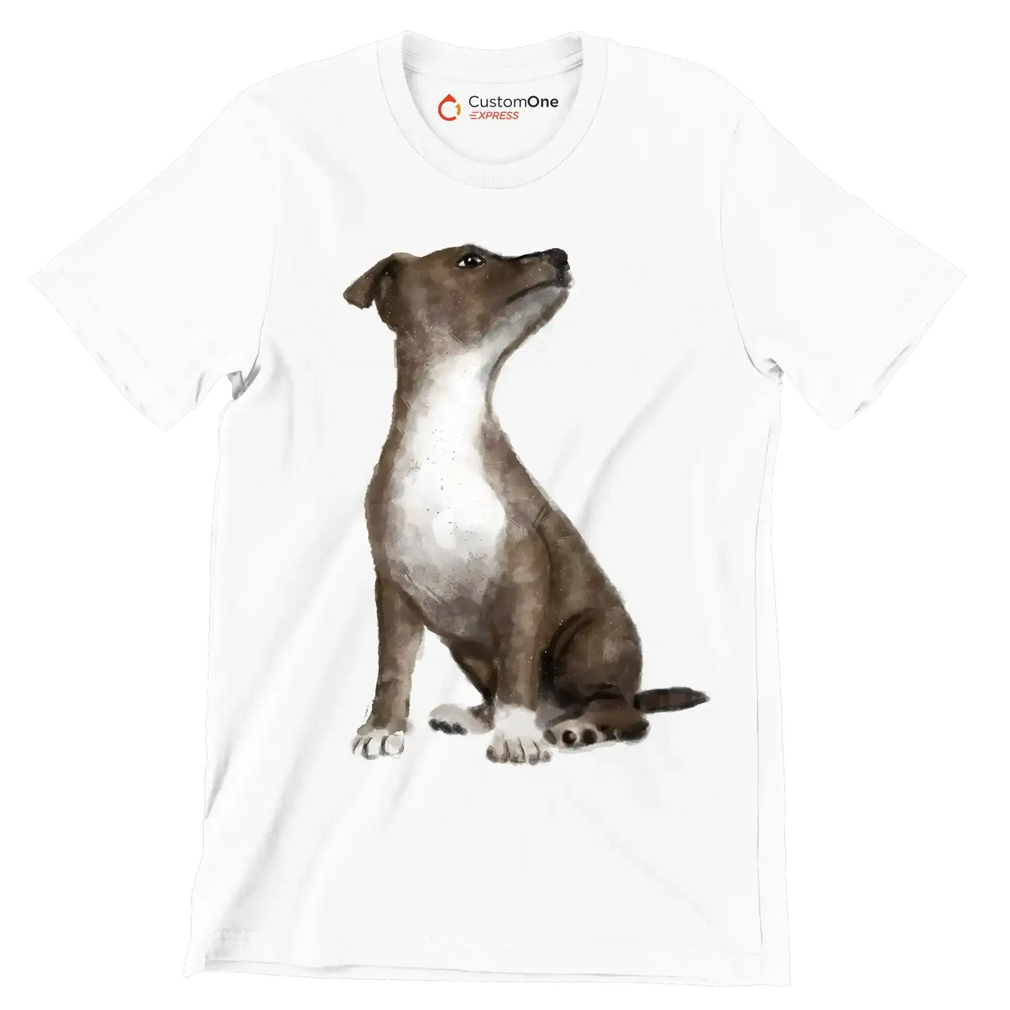 Pitbull_Mix - Dog Themed T-Shirt-White-S-Custom One Express