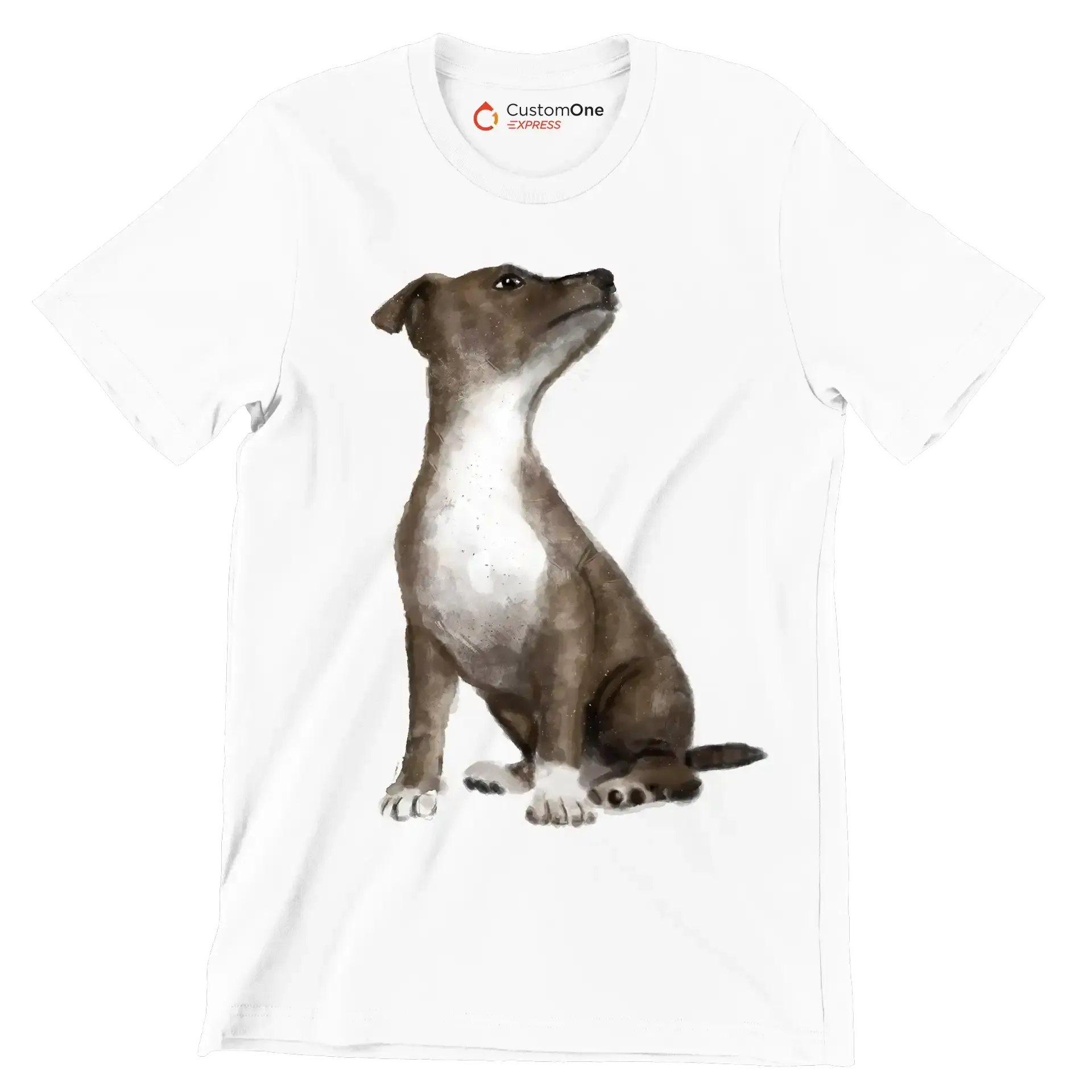 Pitbull_Mix - Dog Themed T-Shirt-White-S-Custom One Express