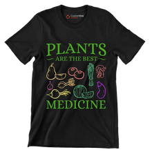 Plants are the best medicine - Vegan Themed T-Shirt-Black-S-Custom One Express