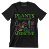 Plants are the best medicine - Vegan Themed T-Shirt-Black-S-Custom One Express