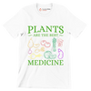 Plants are the best medicine - Vegan Themed T-Shirt-White-S-Custom One Express