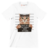 Police dept. san diego.ca 92104 kitty bad - Cat Themed T-Shirt-White-S-Custom One Express