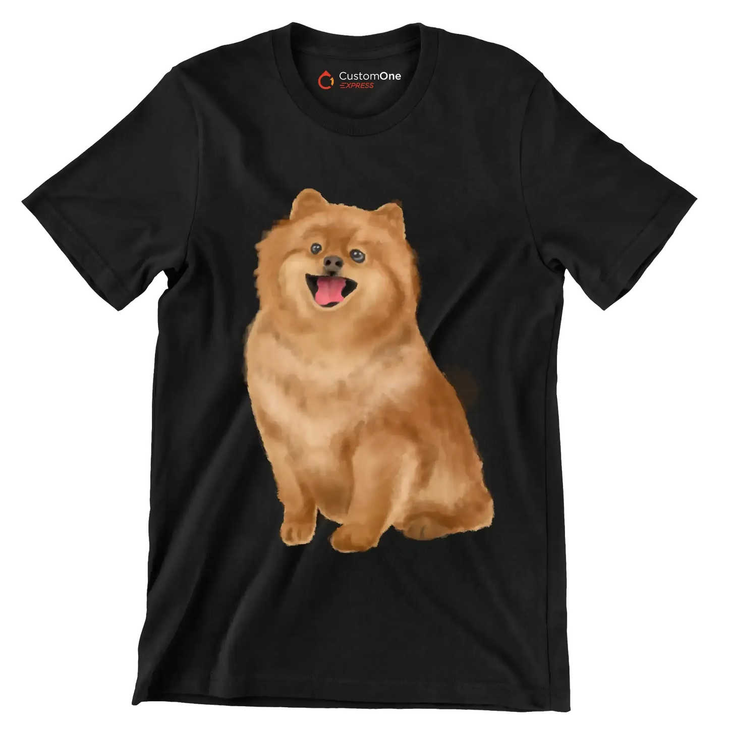 Pomeranian - Dog Themed T-Shirt-Black-S-Custom One Express