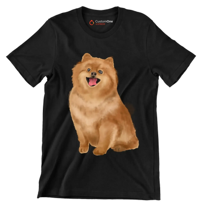 Pomeranian - Dog Themed T-Shirt-Black-S-Custom One Express
