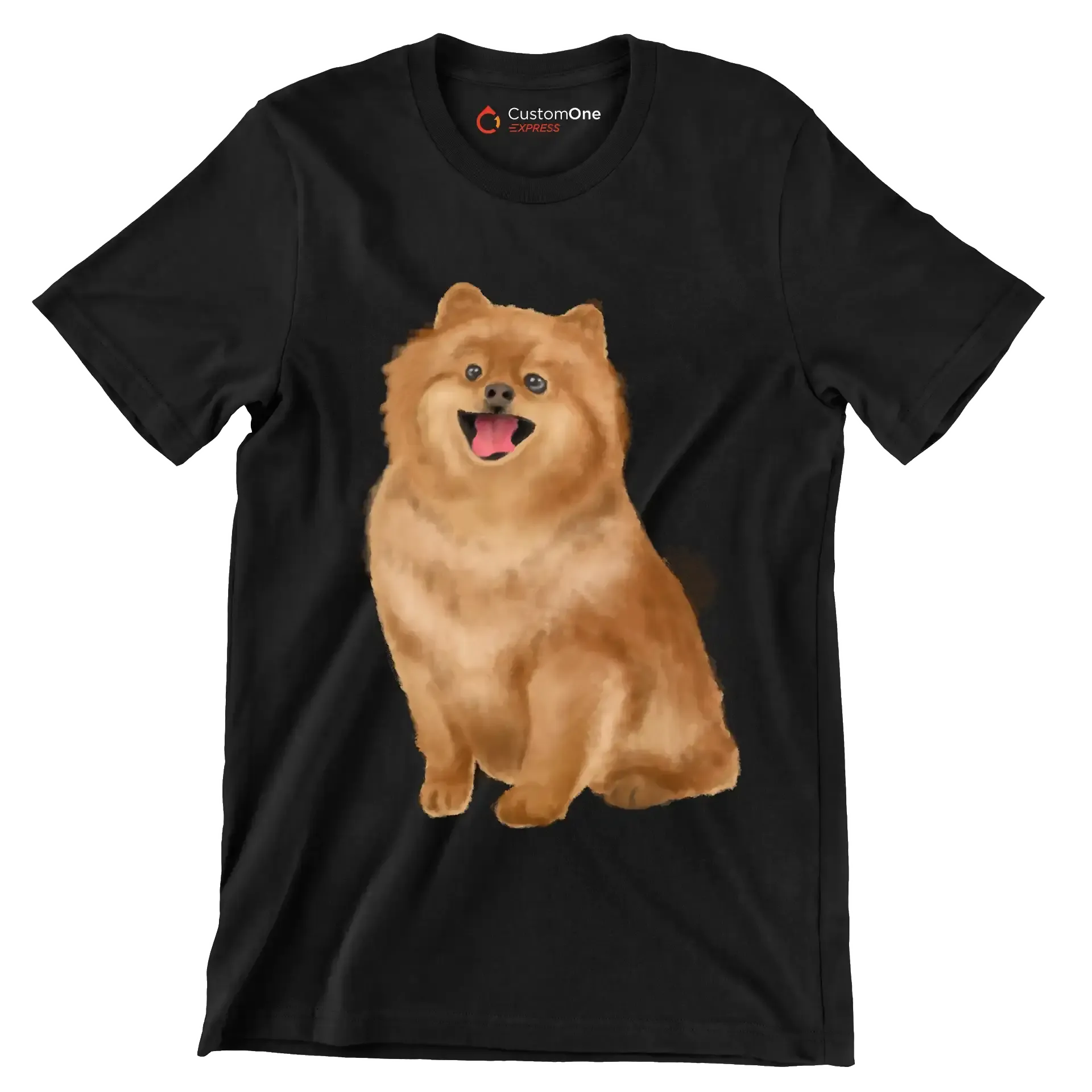 Pomeranian - Dog Themed T-Shirt-Black-S-Custom One Express