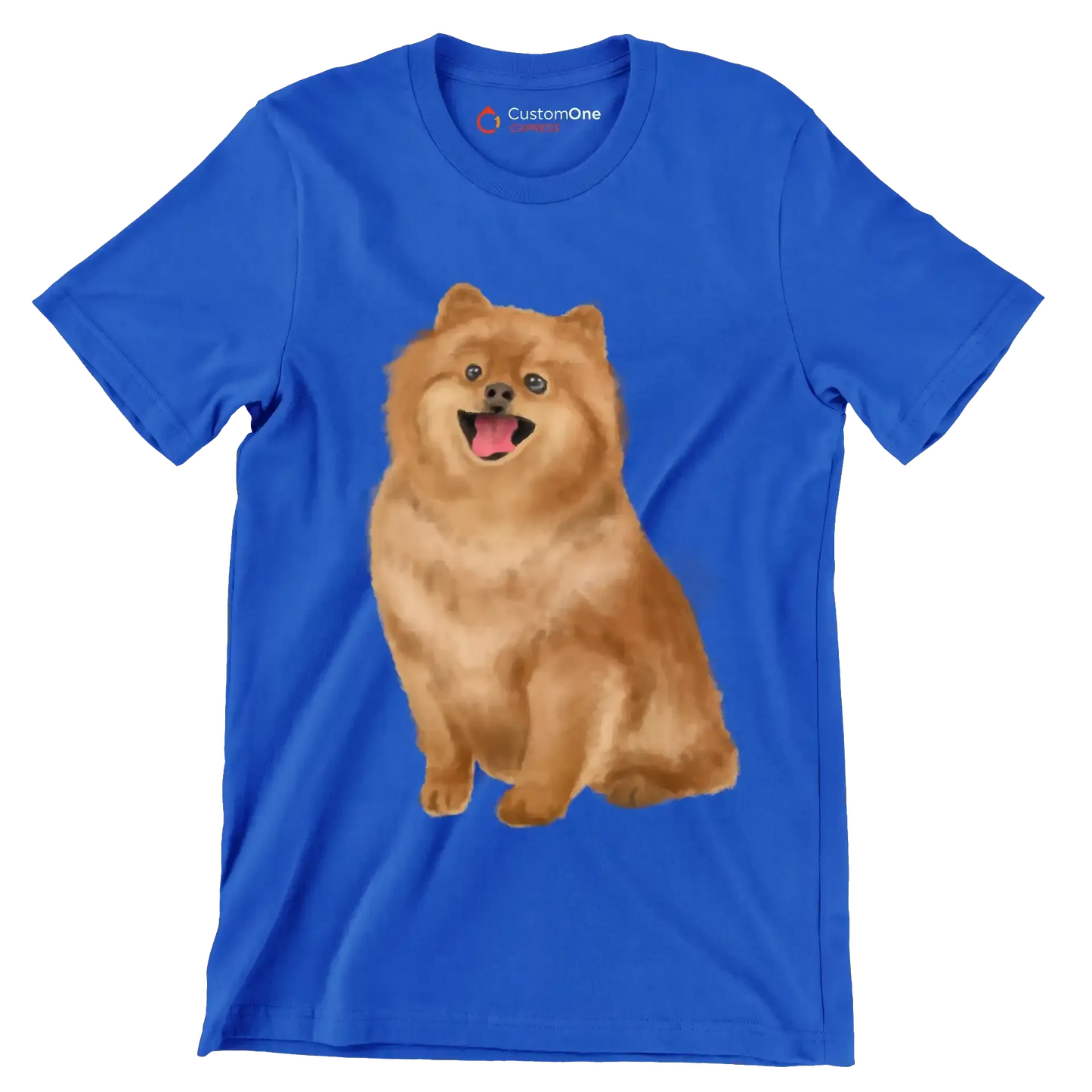 Pomeranian - Dog Themed T-Shirt-Blue-S-Custom One Express