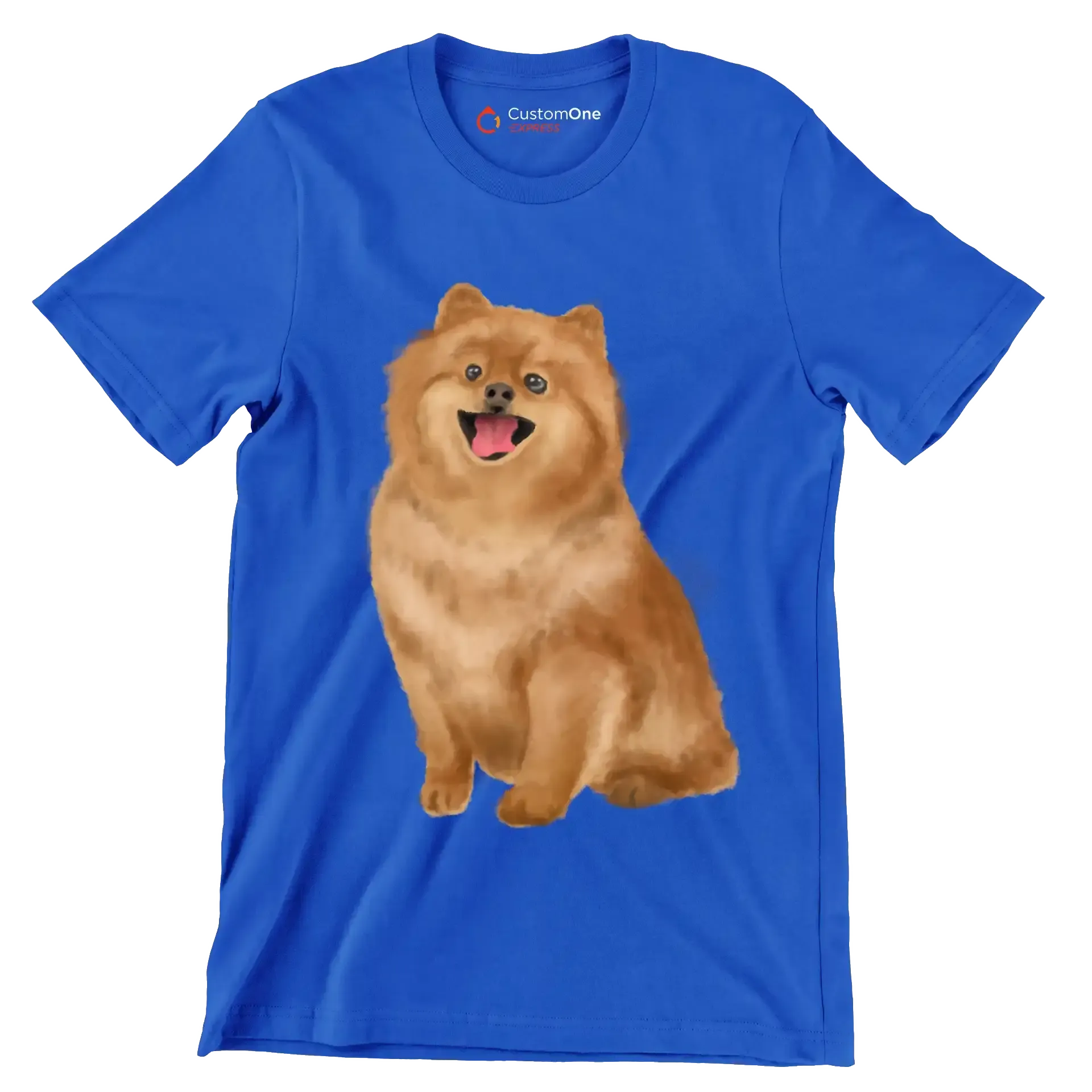 Pomeranian - Dog Themed T-Shirt-Blue-S-Custom One Express