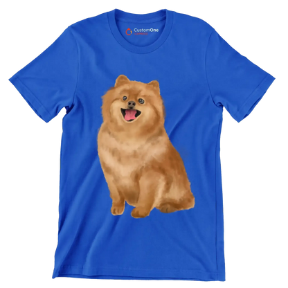 Pomeranian - Dog Themed T-Shirt-Blue-S-Custom One Express