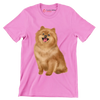 Pomeranian - Dog Themed T-Shirt-Pink-S-Custom One Express