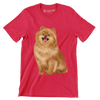 Pomeranian - Dog Themed T-Shirt-Red-S-Custom One Express