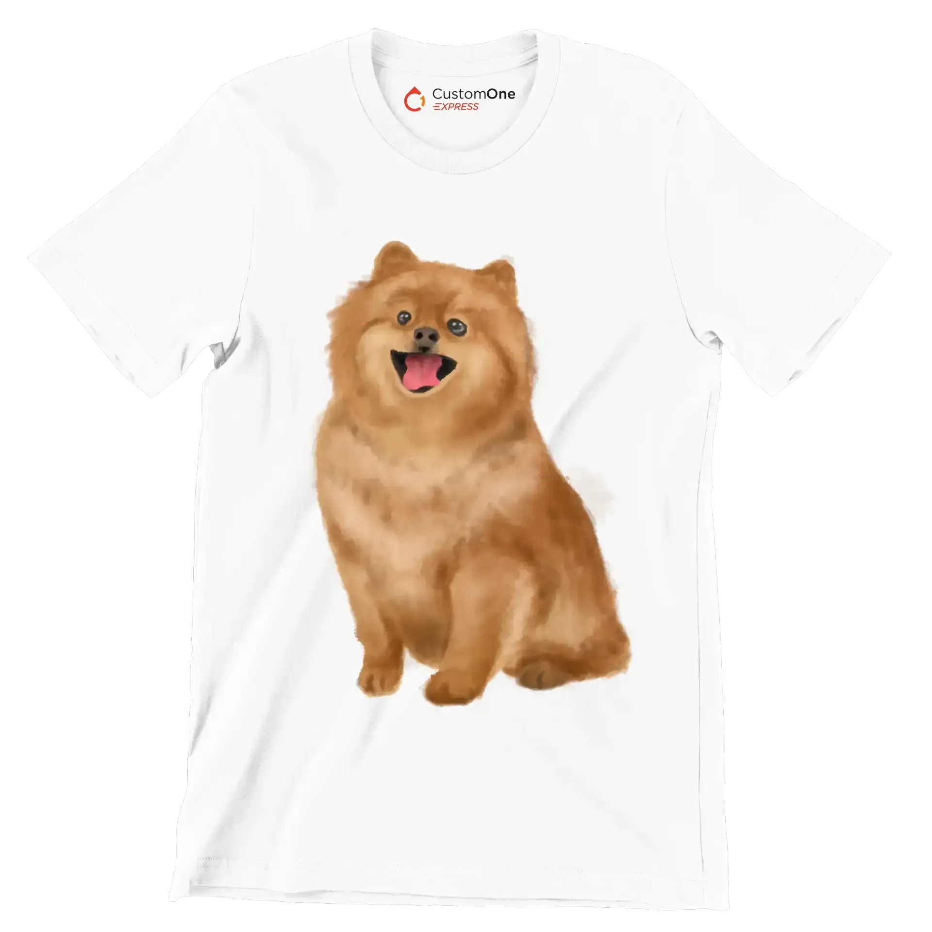 Pomeranian - Dog Themed T-Shirt-White-S-Custom One Express