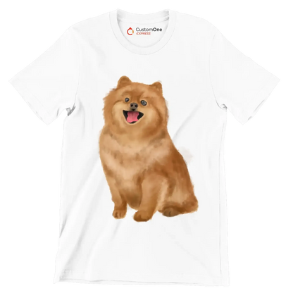 Pomeranian - Dog Themed T-Shirt-White-S-Custom One Express