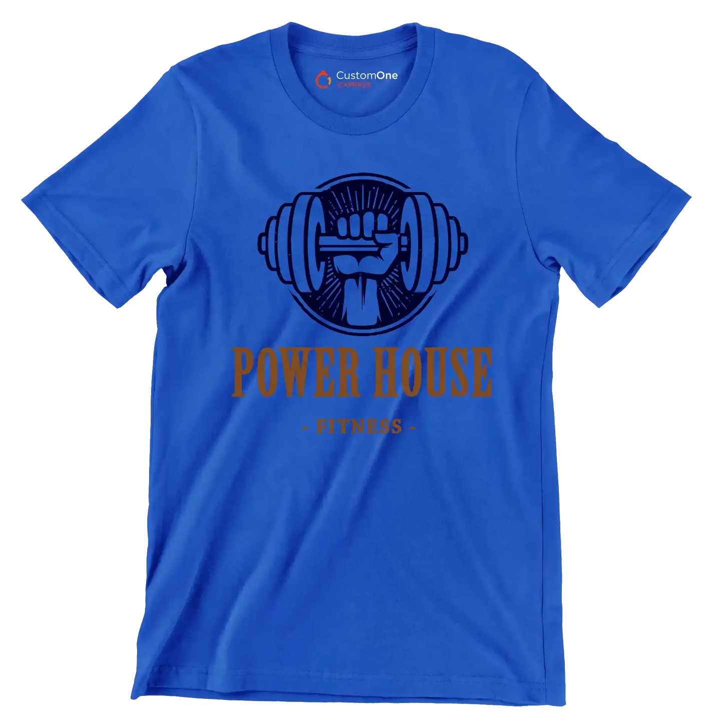 Power House Fitness - Gym Themed T-Shirt-Blue-S-Custom One Express