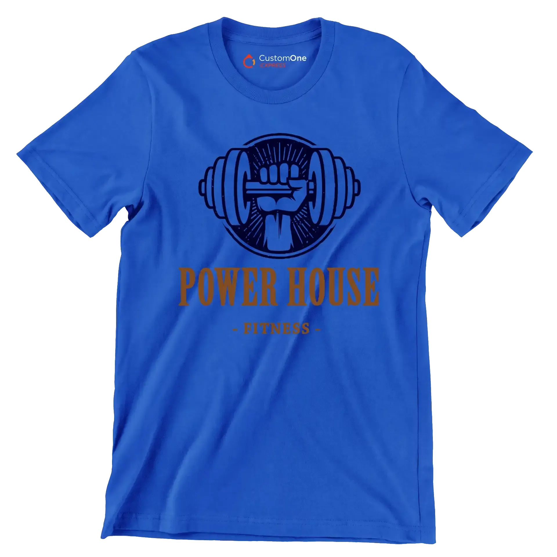 Power House Fitness - Gym Themed T-Shirt-Blue-S-Custom One Express