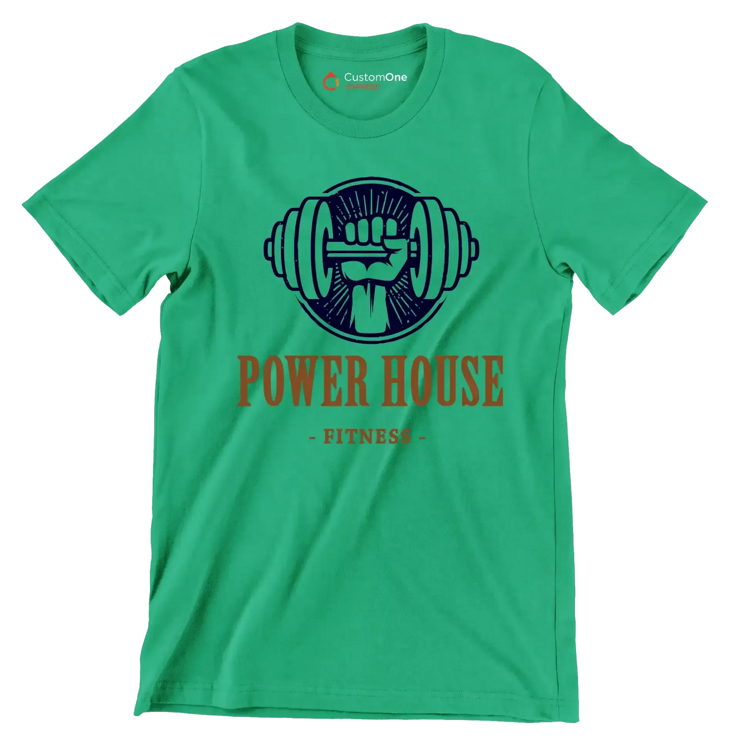 Power House Fitness - Gym Themed T-Shirt-Green-S-Custom One Express