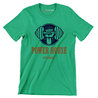 Power House Fitness - Gym Themed T-Shirt-Green-S-Custom One Express