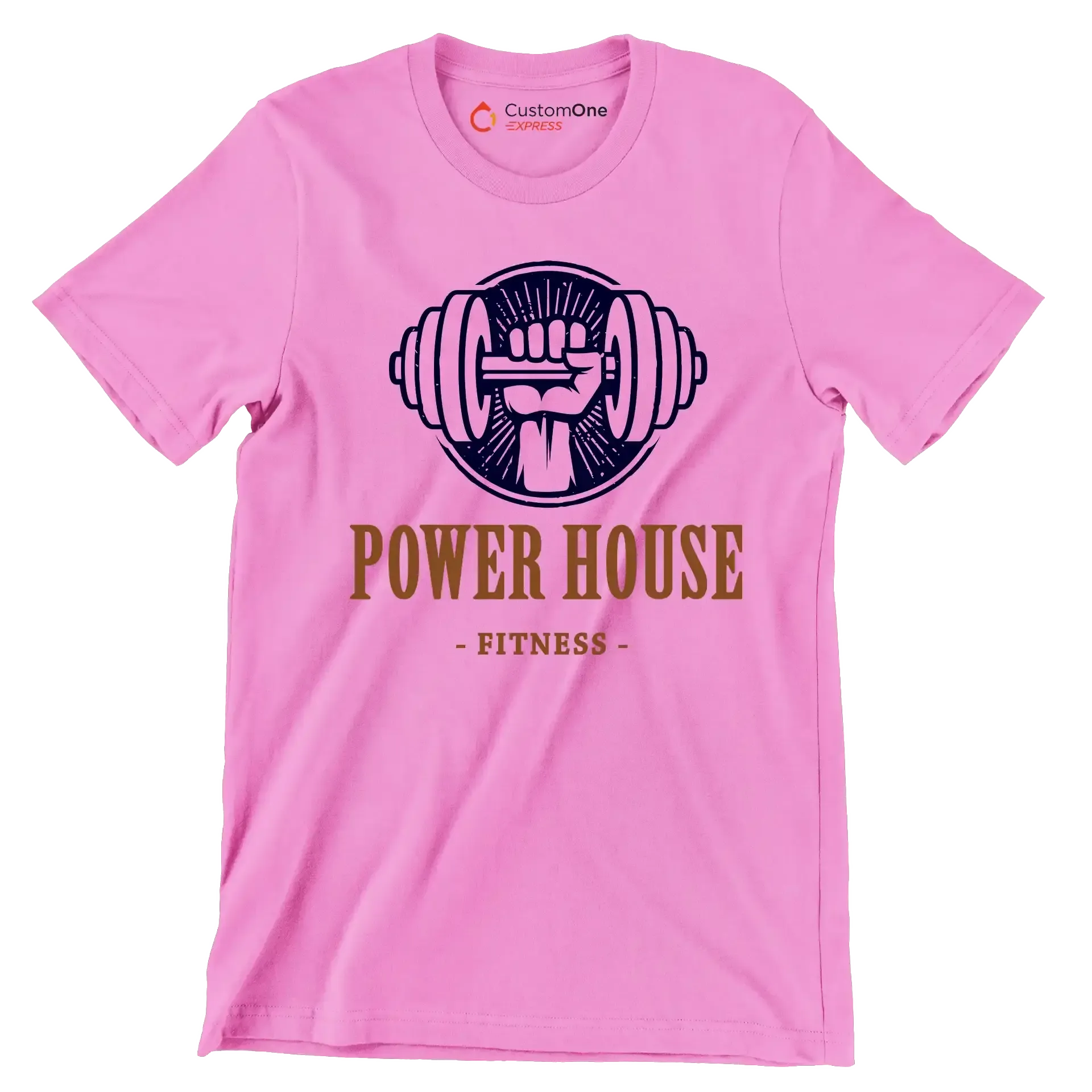 Power House Fitness - Gym Themed T-Shirt-Pink-S-Custom One Express