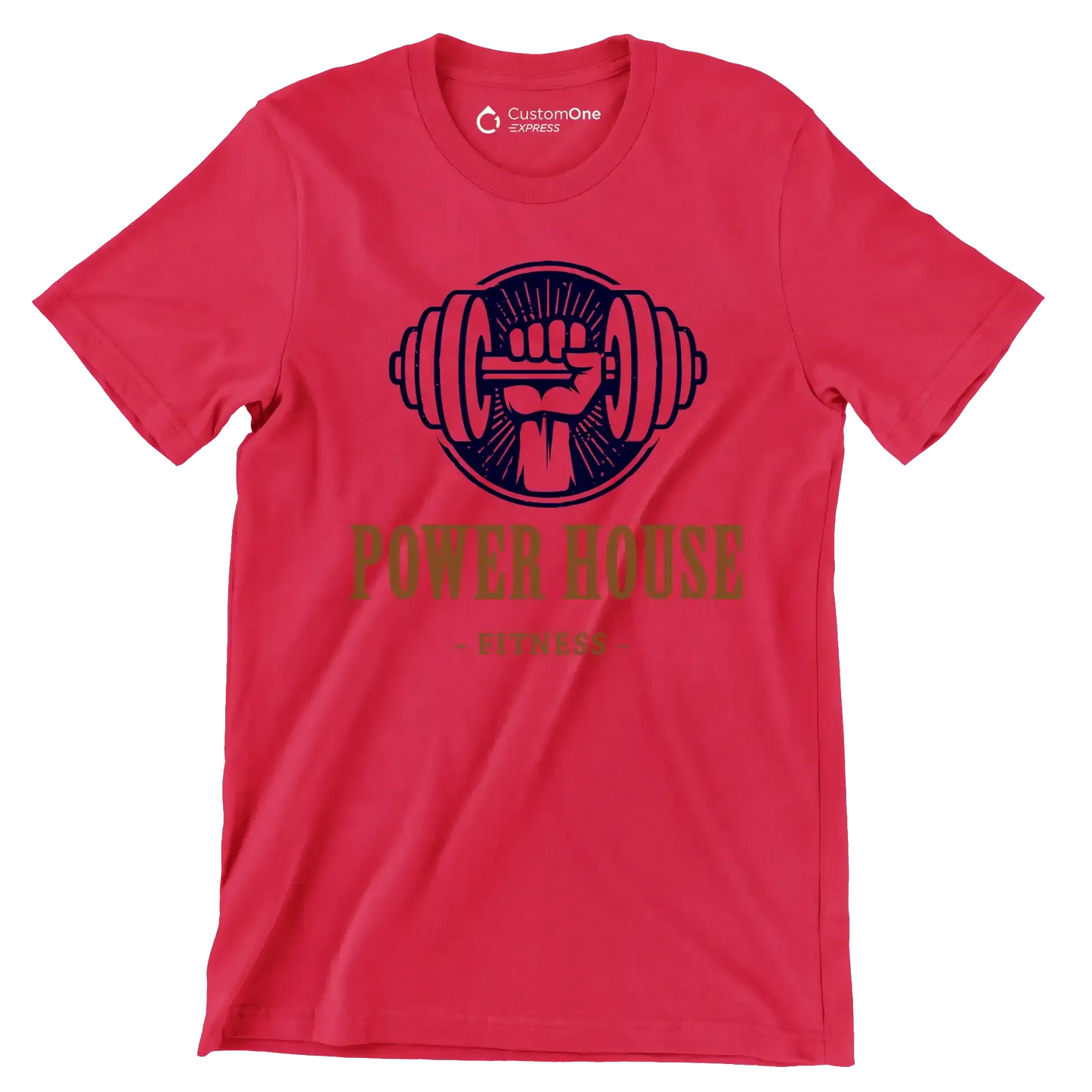 Power House Fitness - Gym Themed T-Shirt-Red-S-Custom One Express