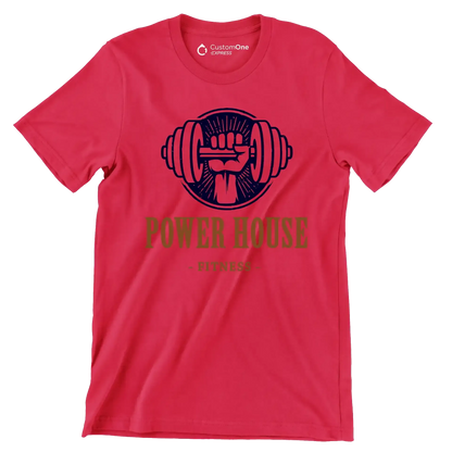 Power House Fitness - Gym Themed T-Shirt-Red-S-Custom One Express