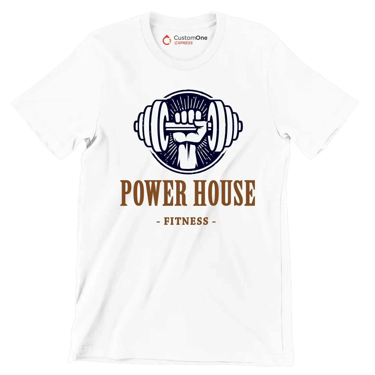 Power House Fitness - Gym Themed T-Shirt-White-S-Custom One Express
