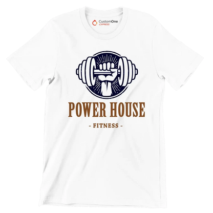 Power House Fitness - Gym Themed T-Shirt-White-S-Custom One Express