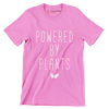 Powered by plants - Vegan Themed T-Shirt-Pink-S-Custom One Express